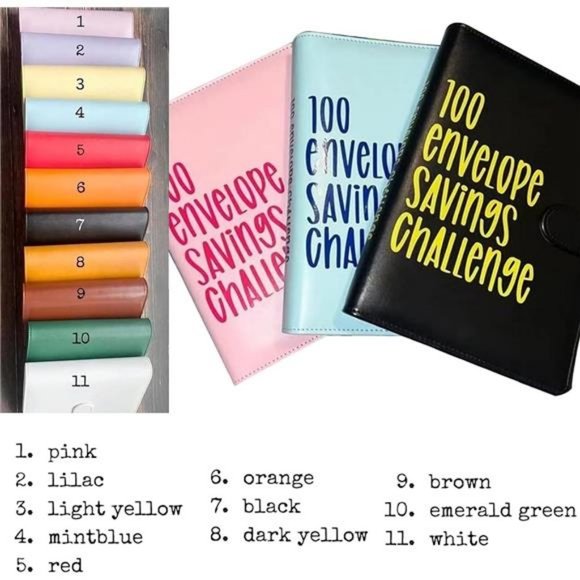 100 Envelope Challenge Binder Savings Book with Cash Envelopes - Picture 4 of 7